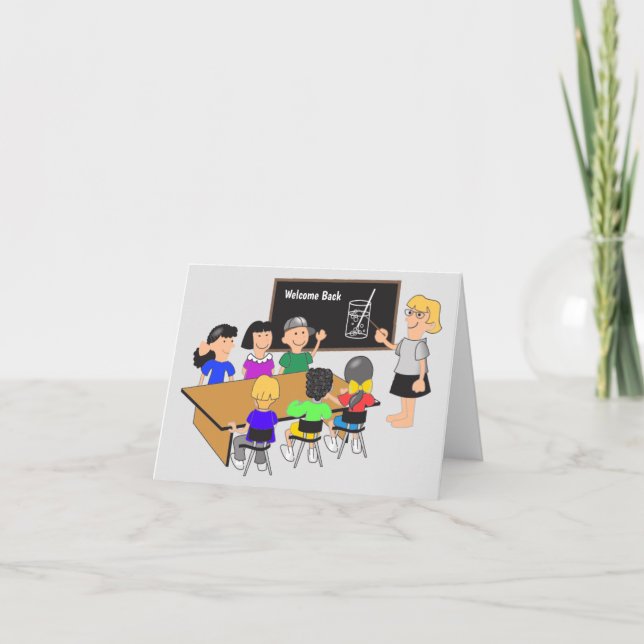 Tarjeta Festiva Volver a la escuela Niños (Anverso)