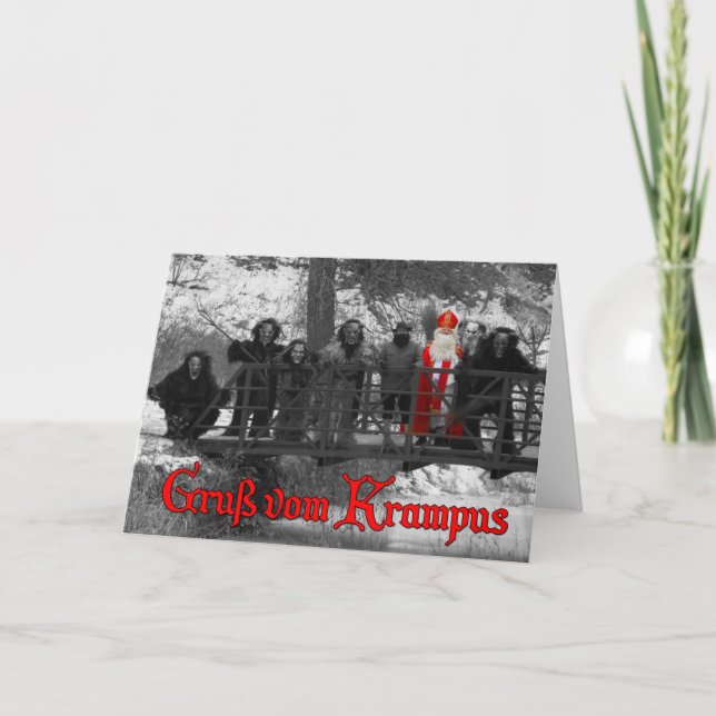 Tarjeta Festiva Vom Krampus - B&W de Gruß (Anverso)