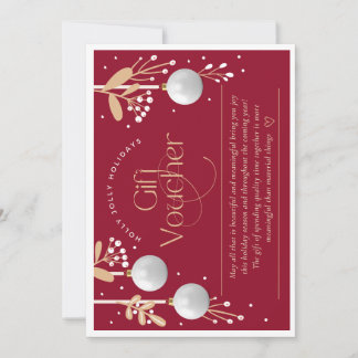 Tarjeta Festiva Voucher de regalo de vacaciones