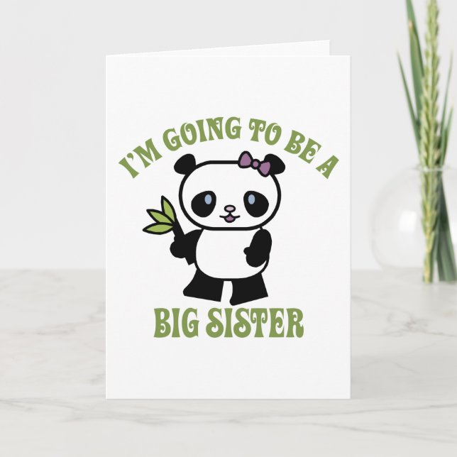 Tarjeta Festiva Voy a ser una hermana grande (Anverso)