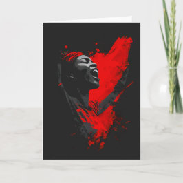 Tarjeta Festiva Voz en rojo