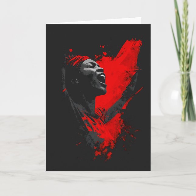 Tarjeta Festiva Voz en rojo (Anverso)