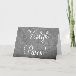 Tarjeta Festiva Vrolijk Pasen Dutch Happy Easter Chalkboard