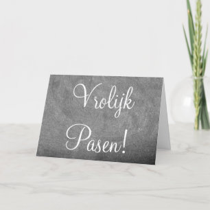 Tarjeta Festiva Vrolijk Pasen Dutch Happy Easter Chalkboard