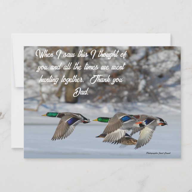 Tarjeta Festiva Vuelo de invierno (Anverso)
