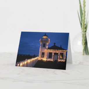 Tarjeta Festiva WA, Mukilteo, el faro de Mukilteo, establecido 2