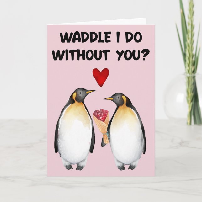 Tarjeta Festiva Waddle te haré sin ti (Anverso)
