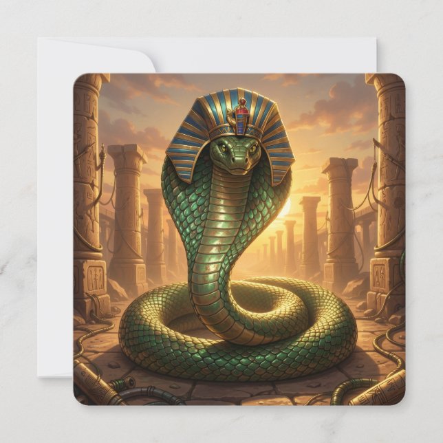 Tarjeta Festiva Wadjet – Ägyptische Schlangengöttin´6 (Anverso)