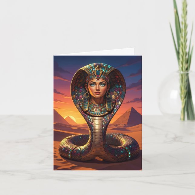 Tarjeta Festiva Wadjet – Egyptian Cobra Goddess´7 (Anverso)