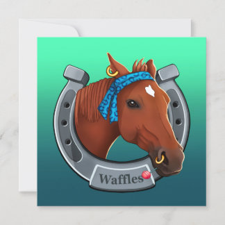 Tarjeta Festiva Waffles the mare