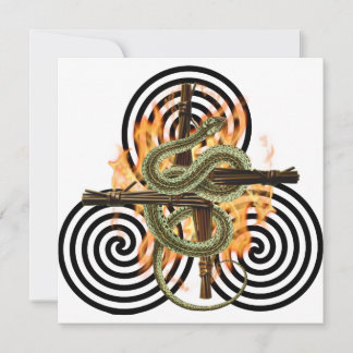 Tarjeta Festiva Waking Earth Imbolc Serpent Pagan Sabbat