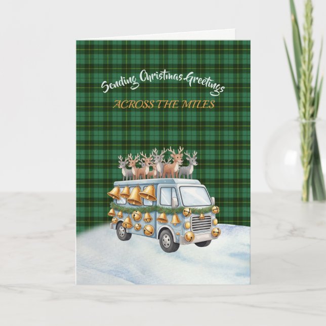 Tarjeta Festiva Wallace Hunting Tartan Holiday Card (Anverso)