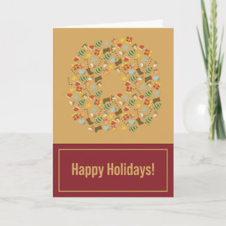 Tarjeta Festiva Warm & Cozy Traditional Christmas Card