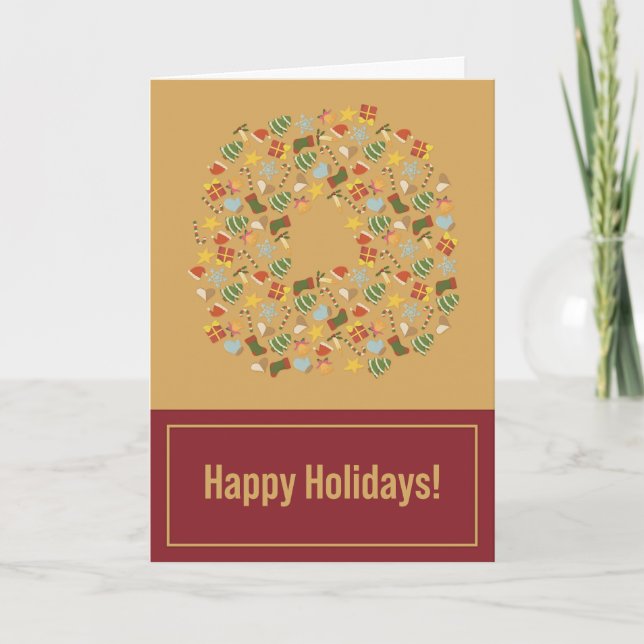 Tarjeta Festiva Warm & Cozy Traditional Christmas Card (Anverso)