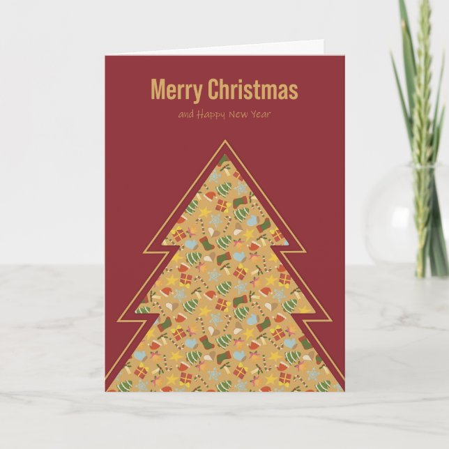 Tarjeta Festiva Warm & Cozy Traditional Christmas Card (Anverso)
