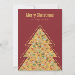 Tarjeta Festiva Warm & Cozy Traditional Christmas Card