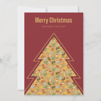 Tarjeta Festiva Warm & Cozy Traditional Christmas Card