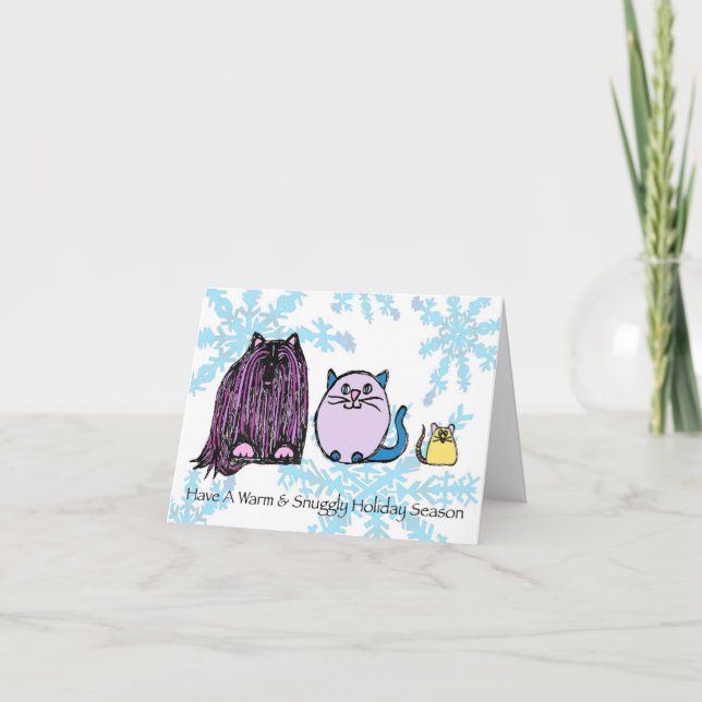 Tarjeta Festiva warm & snuggly holiday season - holiday card (Anverso)