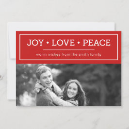 Tarjeta Festiva Warm Wike Joy Love Peace Red Holiday Photo