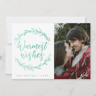 Tarjeta Festiva Warmest Wiers Holiday Wreath Photo