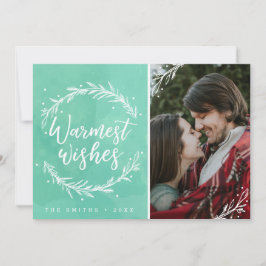 Tarjeta Festiva Warmest Wiers Holiday Wreath Photo