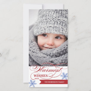 Tarjeta Festiva Warmest Wike Fotcard
