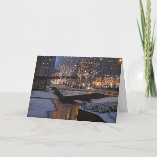 Tarjeta Festiva Warmth de invierno (Anverso)