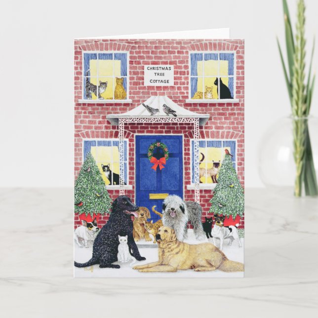 Tarjeta Festiva Warmth de navidades (Anverso)