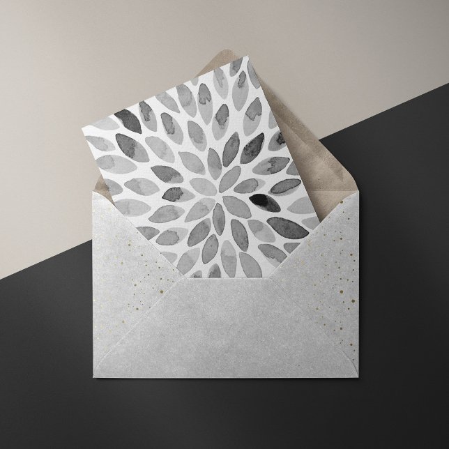 Tarjeta Festiva Watercolor black and white brush strokes (Subido por el creador)