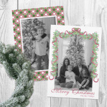 Watercolor Burgundy Navidades Garland Foto