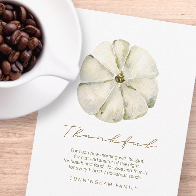 Tarjeta Festiva Watercolor Calabaza otoñal Acción de Gracias (Subido por el creador)