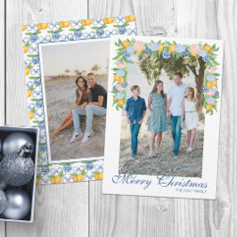 Tarjeta Festiva Watercolor Chinoiserie Mandarins Garland Photo