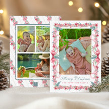 Watercolor Christmas Poinsettia Garland Photo
