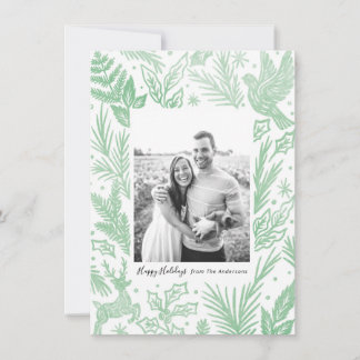 Tarjeta Festiva Watercolor de madera