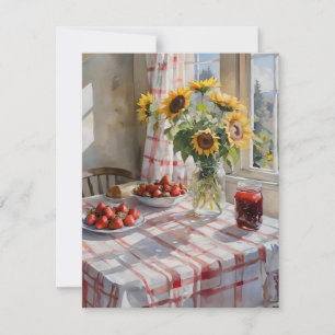 Tarjeta Festiva Watercolor Farm KitchTable C