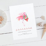 Tarjeta Festiva Watercolor Pink Flamingo Holiday New Address<br><div class="desc">This cute holiday moving announcement card features my original hand painted watercolor pink flamingo wearing a Christmas wreath of greenery and red bow on a crisp white background. The words Fa-la-la-la-la-la-lorida are set in a modern hand lettered script typography with your name and new address in a traditional serif font....</div>