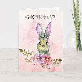 Tarjeta Festiva Watercolor Pink Floral Bundy Easter
