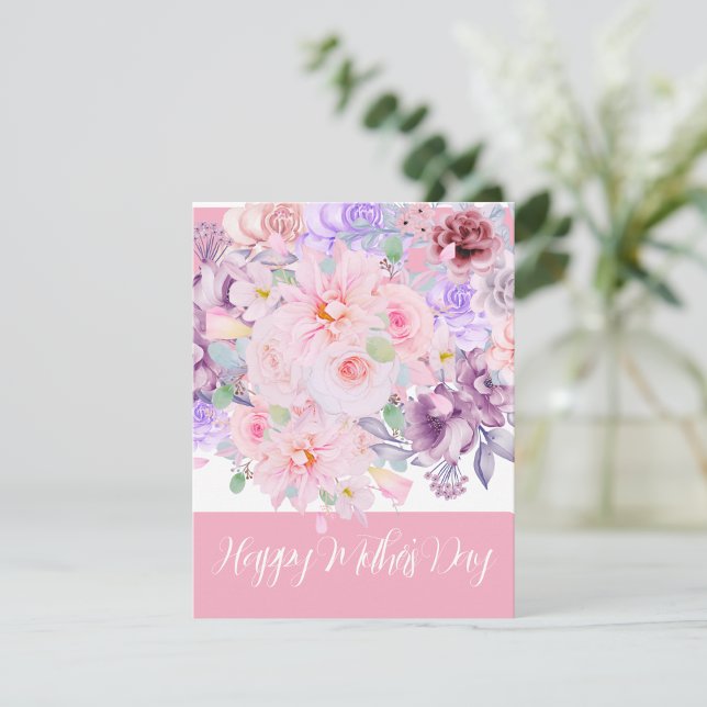 Tarjeta Festiva Watercolor Vibrant Floral Bouquet Custom (Subido por el creador)
