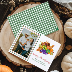 Tarjeta Festiva Watercoloro Thankde Cornucopia Photo