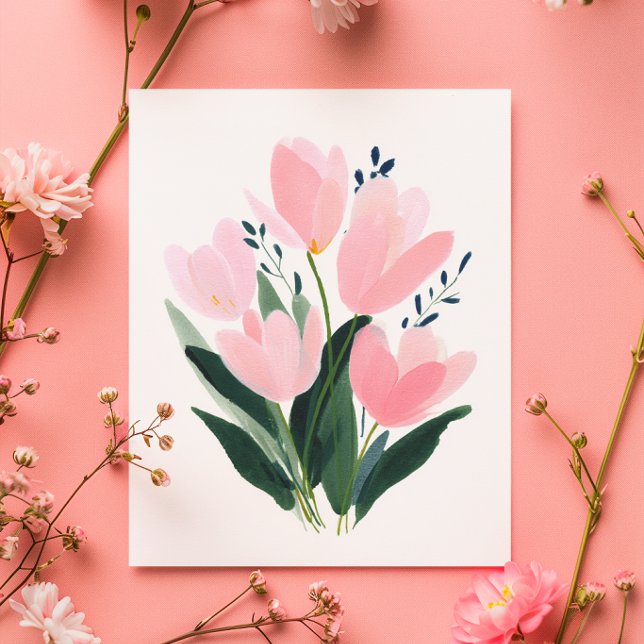Tarjeta Festiva Watercolour Tulips Mother’s Day Card (Subido por el creador)