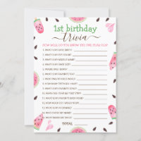 Watermelon One In A Melon First Birthday Trivia Ga