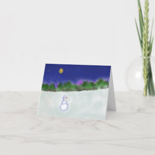 Tarjeta Festiva Waving Snowman