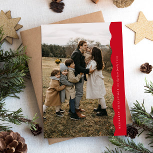 Tarjeta Festiva Wavy Wavy 2 Navidades de fotografía de la modernid