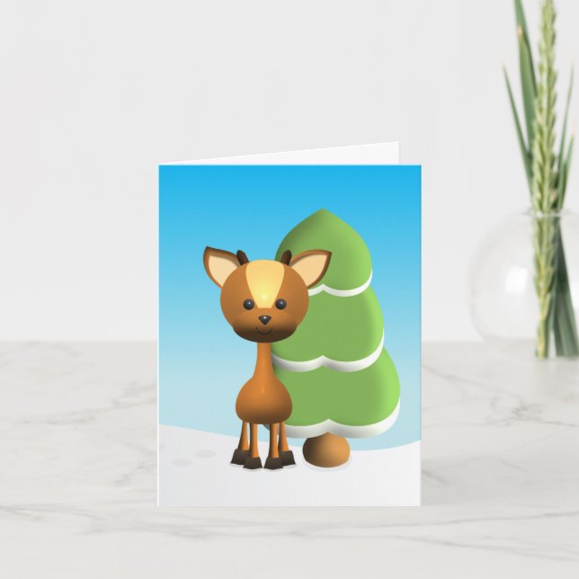 Tarjeta Festiva Wayne Deer (Anverso)