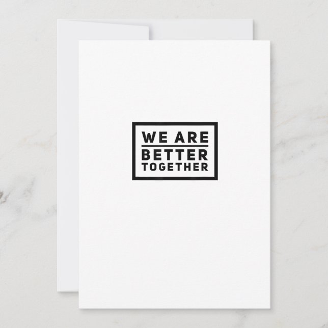 Tarjeta Festiva We Are Better Together Teamwork Motivational Graph (Anverso)