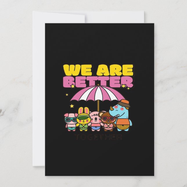 Tarjeta Festiva We Are Better Together Uplifting Design  (Anverso)