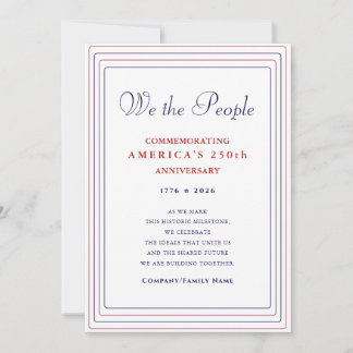 Tarjeta Festiva We the People Formal America 250 Semiquincentennia