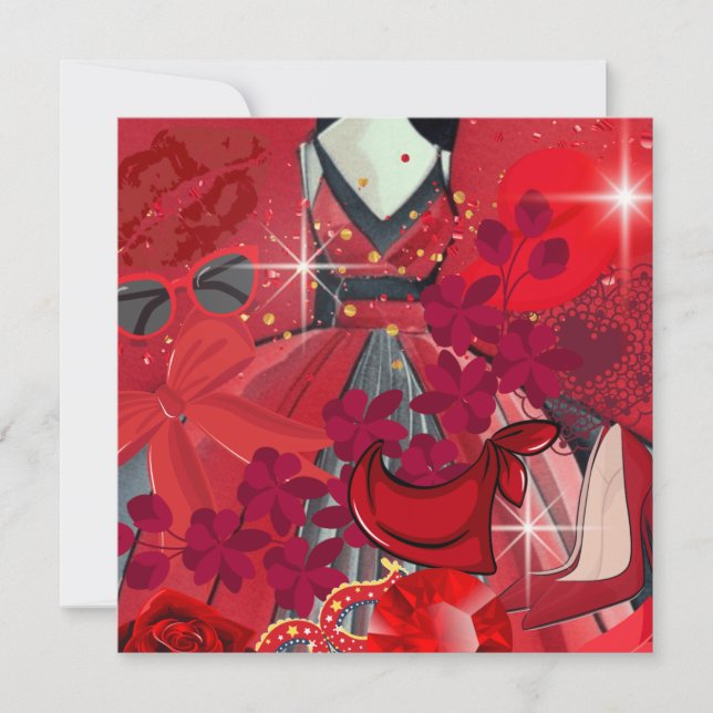 Tarjeta Festiva Wear Red (Anverso)