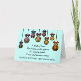 Tarjeta Festiva WEARY WORLD REJOICES | Año Nuevo de los navidades