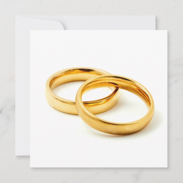 Tarjeta Festiva Wedding rings (Anverso)